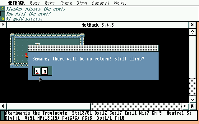 Nethack atari screenshot